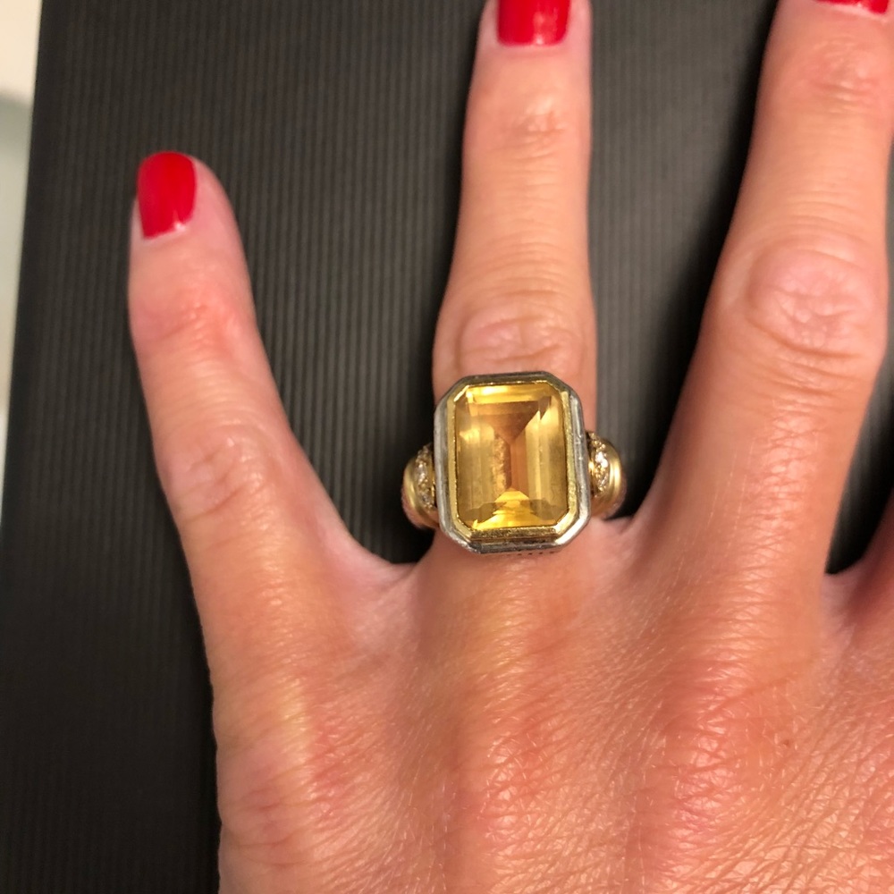 Judith Ripka Citrine Ring - Picture 2 of 5